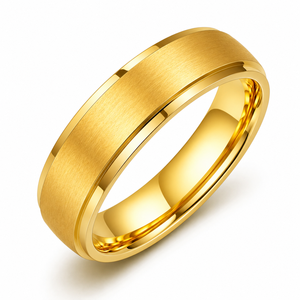 The Legion | Brushed Gold Titanium Wedding Band | 6mm, 8mm