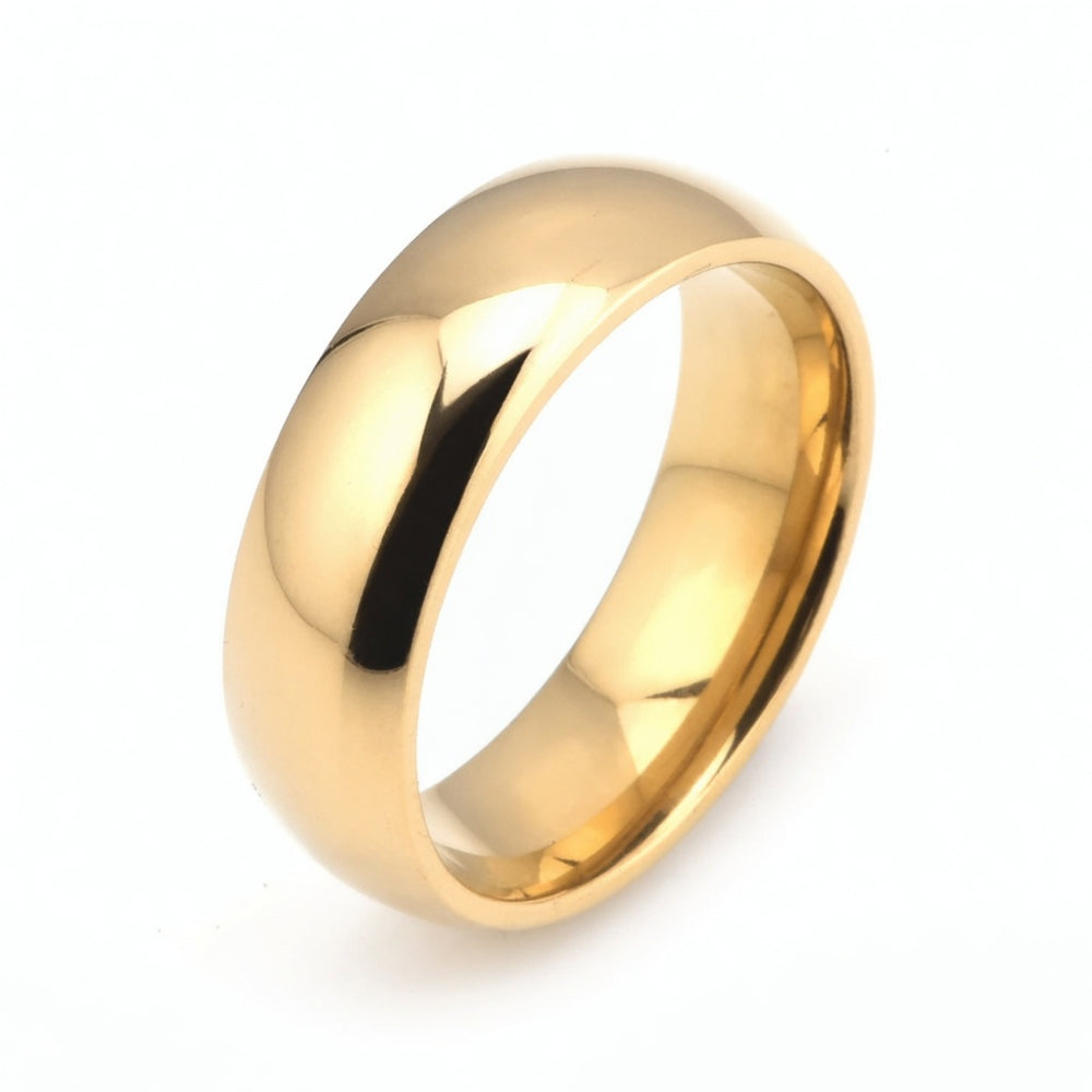 The Gold Noir | Polished Gold Titanium Wedding Band