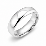 The Silver Noir | Classic High Polished Gold Titanium Wedding Band
