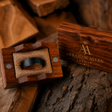 The Cooper Black | Black Tungsten With Natural Wood Interior  | 6mm, 8mm