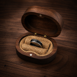 THE BLACKWELL EDGE | Black Tungsten Wedding Ring with Polished Silver Edges