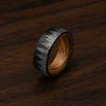 The Forest Forge | Tungsten Natural Wood Interior Wedding Band | 8mm