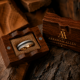 The Eventide| Blasted Tungsten Ring with Meteorite Inlay & 18K Rose Gold Interior | 8mm