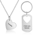 Personalized Engraveable Name and Message Keychain Necklace - Abrahamallen