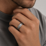 The Whitmore | Brushed Silver Tungsten Wedding Ring