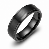 The Blackwell Black Titanium Wedding Band | Brushed Finish |4mm,  6mm & 8mm