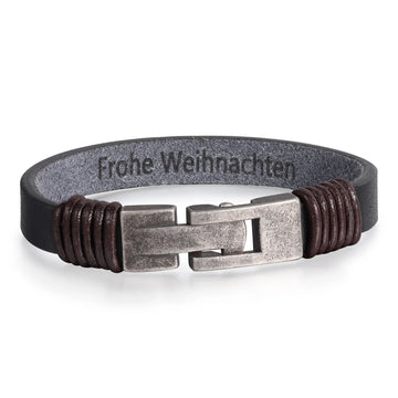 Personalized Retro Style Engravable Leather Bracelets - Abrahamallen