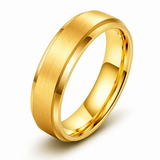 The Legion | Brushed Gold Titanium Wedding Band | 6mm, 8mm