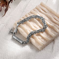 Personalized Engraveable Custom Bar 4 Side Chain Bracelet - Abrahamallen