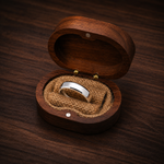 The Apex | Silver Titanium Wedding Ring with Bevelled Edges
