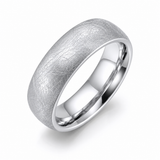 The Ellington Titanium Wedding Band | Frosted Ice Finish | Comfort Fit | 4mm, 6mm