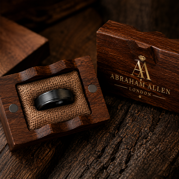 The Blackwell Black Titanium Wedding Band | Brushed Finish |4mm,  6mm & 8mm