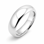 The Silver Noir | Classic High Polished Titanium Wedding Band