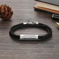 Personalized Stainless Steel Engraveable Name 4 Multilayer Braided Rope Bracelets - Abrahamallen