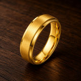 The Legion | Brushed Gold Titanium Wedding Band | 6mm, 8mm