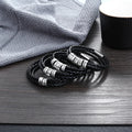 Personalized Engraveable 1-5 Name Multilayer Leather Bracelet - Abrahamallen