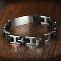 Personalized Black Cross Stainless Steel Men Bracelets - Abrahamallen