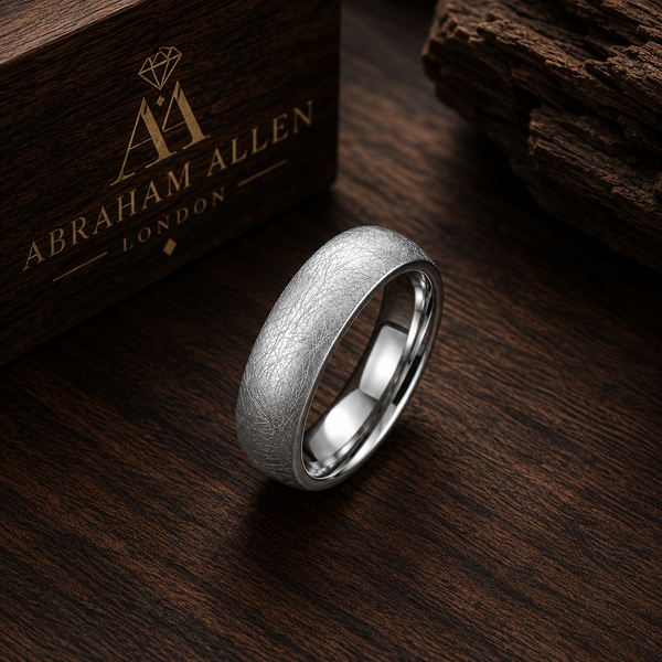 The Ellington Titanium Wedding Band | Frosted Ice Finish | Comfort Fit | 4mm, 6mm