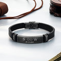 Personalized Engraveable Initials Infinity Couple Leather Bracelet - Abrahamallen