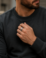 The Ellington Titanium Wedding Band | Frosted Ice Finish | Comfort Fit | 4mm, 6mm