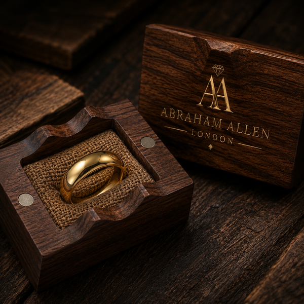 The Gold Noir | Polished Gold Titanium Wedding Band