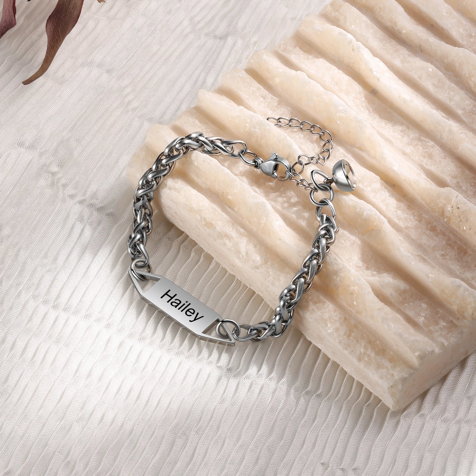 Personalized Engraveable Name Magnetic Couple Bracelet - Abrahamallen