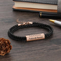 Personalized Stainless Steel Engraveable Name 4 Multilayer Braided Rope Bracelets - Abrahamallen