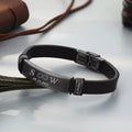 Personalized Engraveable Initials Infinity Couple Leather Bracelet - Abrahamallen