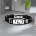 Personalized Engraveable 5 Name with Heart Leather Bracelet with Heart - Abrahamallen