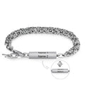 Personalized Engraveable Custom Bar 4 Side Chain Bracelet - Abrahamallen