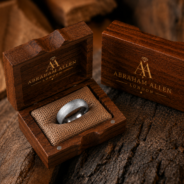 The Ellington Titanium Wedding Band | Frosted Ice Finish | Comfort Fit | 4mm, 6mm