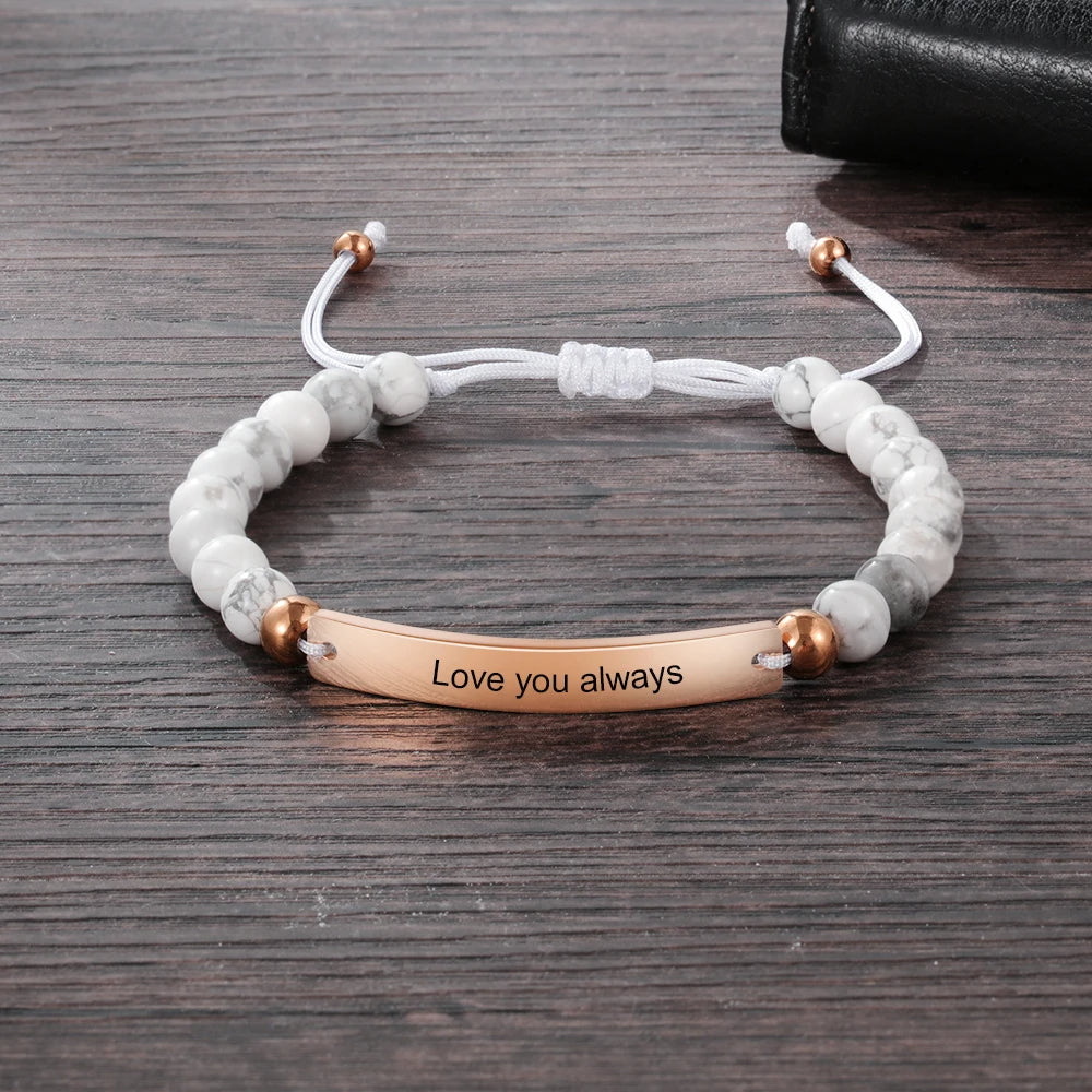 Personalized Engreavable Bar Chain ID Bracelet - Abrahamallen