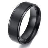 The Blackwell Black Titanium Wedding Band | Brushed Finish |4mm,  6mm & 8mm