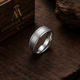 The Whitmore | Titanium Wedding Band with Milgrain Detailing | 6mm