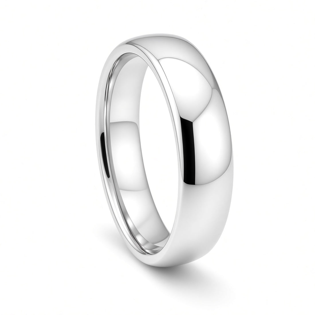 The Silver Noir | Classic High Polished Titanium Wedding Band