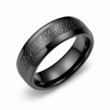 The Titan | Black Domed High-Polish Tungsten Ring | 4mm, 6mm, 8mm