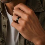 The Titan | Black Domed High-Polish Tungsten Ring | 4mm, 6mm, 8mm