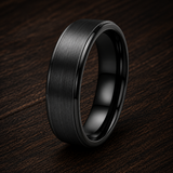 The Blackwell Black Titanium Wedding Band | Brushed Finish |4mm,  6mm & 8mm