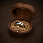 The Meridian ~ Premium Tungsten Wedding Ring with Black Inlay