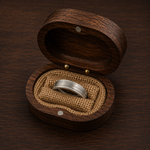 The Westbrook | Silver Titanium Wedding Ring with Milgrain Edges & Centre Groove