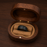 The Astral | Black Tungsten & Crushed Meteorite Inlay Ring | 6mm, 8mm