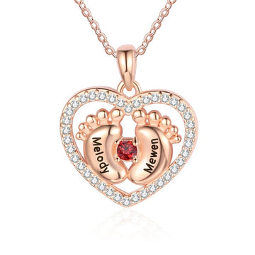 Customized Engraveable RoseGold Pendant Necklace - Abrahamallen