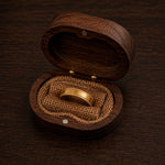 The Pembroke |  Gold Milgrain Titanium Wedding Ring