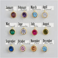 Customized Initial Birthstone Pendant Necklace - Abrahamallen