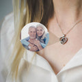 Projection Personalized Photo Heart Pendant Necklace - Abrahamallen