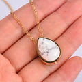 Natural Stone Cremation Urn Teardrop Keepsake Necklace - Abrahamallen