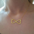 Personalized Couple's Infinity Name Pendant Necklace - Abrahamallen