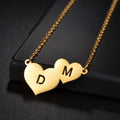 Customized Couple's Initials Pendant Necklace - Abrahamallen