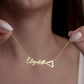 Customized Engraved Name Pendant Necklace - Abrahamallen