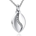 Personalized Cremation Urn Teardrop Keepsake Necklace - Abrahamallen